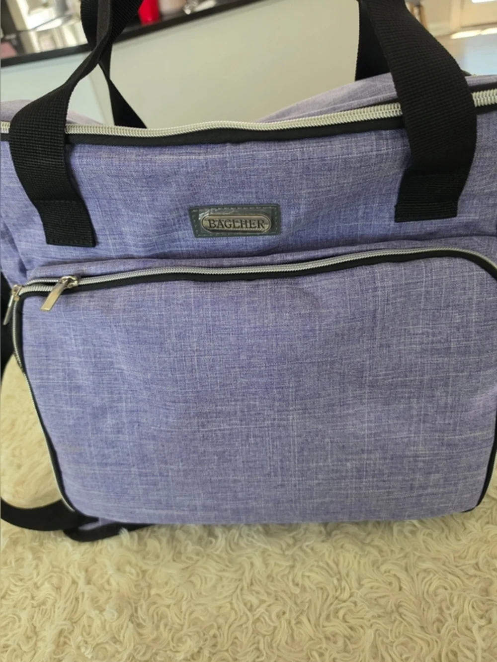 Purple Insulated Pet Travel Backpack  and Bowl Set‎